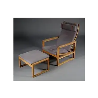 Hynder til sl&aelig;destolen BM 2254  h&oslash;j model, skammel BM2248 - B&oslash;rge Mogensen