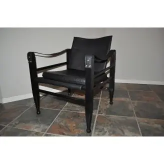 Komplet s&aelig;t, safaristol  Aage Bruun & s&oslash;n - L&aelig;derbetr&aelig;k og polstring