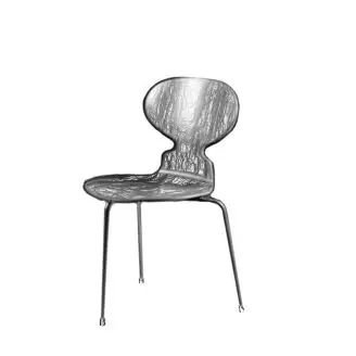 Helbetr&aelig;k AJ 3100, Myren, 3 ben - L&aelig;derbetr&aelig;k og polstring